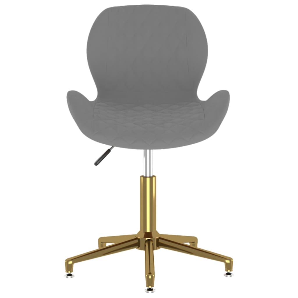 Esszimmerstühle 2 Stk. Drehbar Dunkelgrau Samt