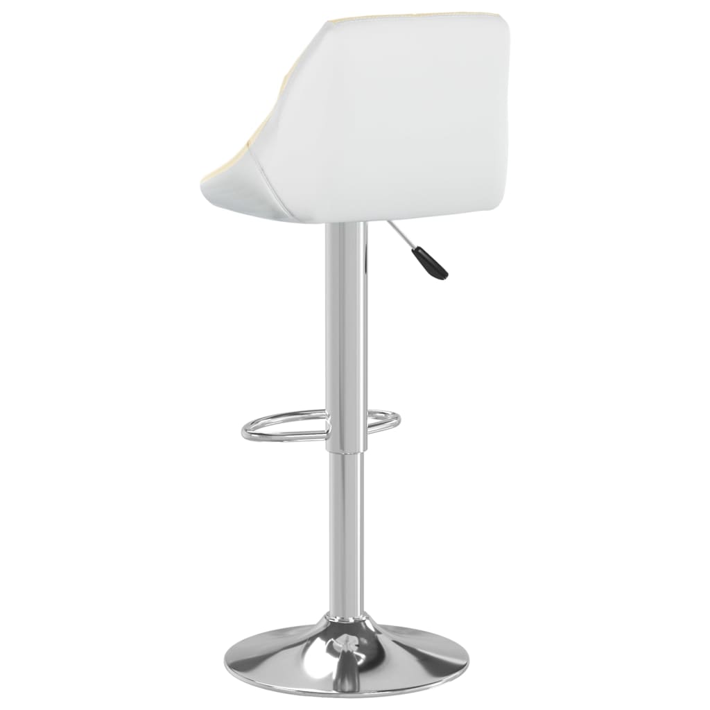 Barhocker 2 Stk. Creme und Weiß Kunstleder