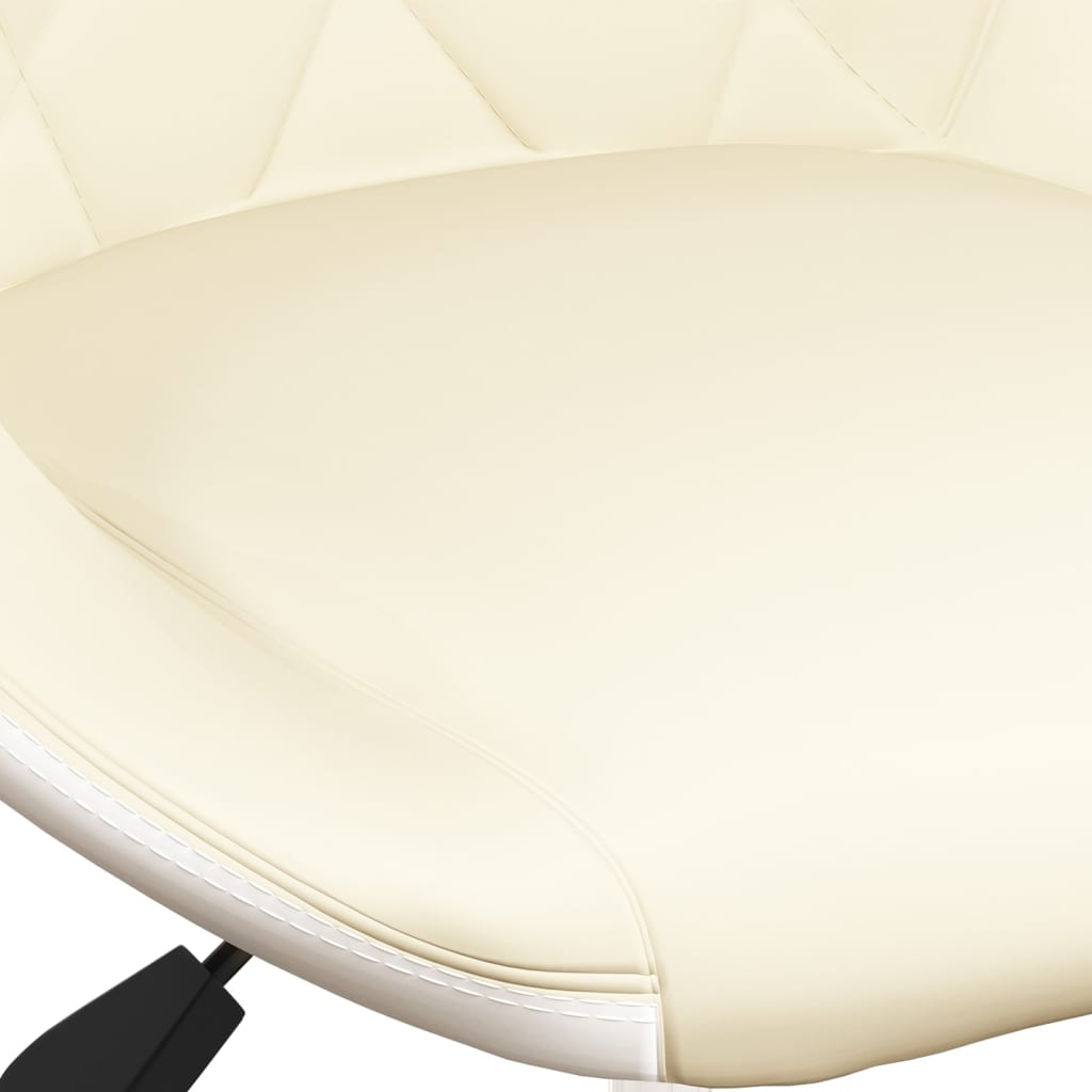 Barhocker 2 Stk. Creme und Weiß Kunstleder