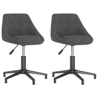 Thumbnail for Esszimmerstühle 2 Stk. Drehbar Dunkelgrau Samt