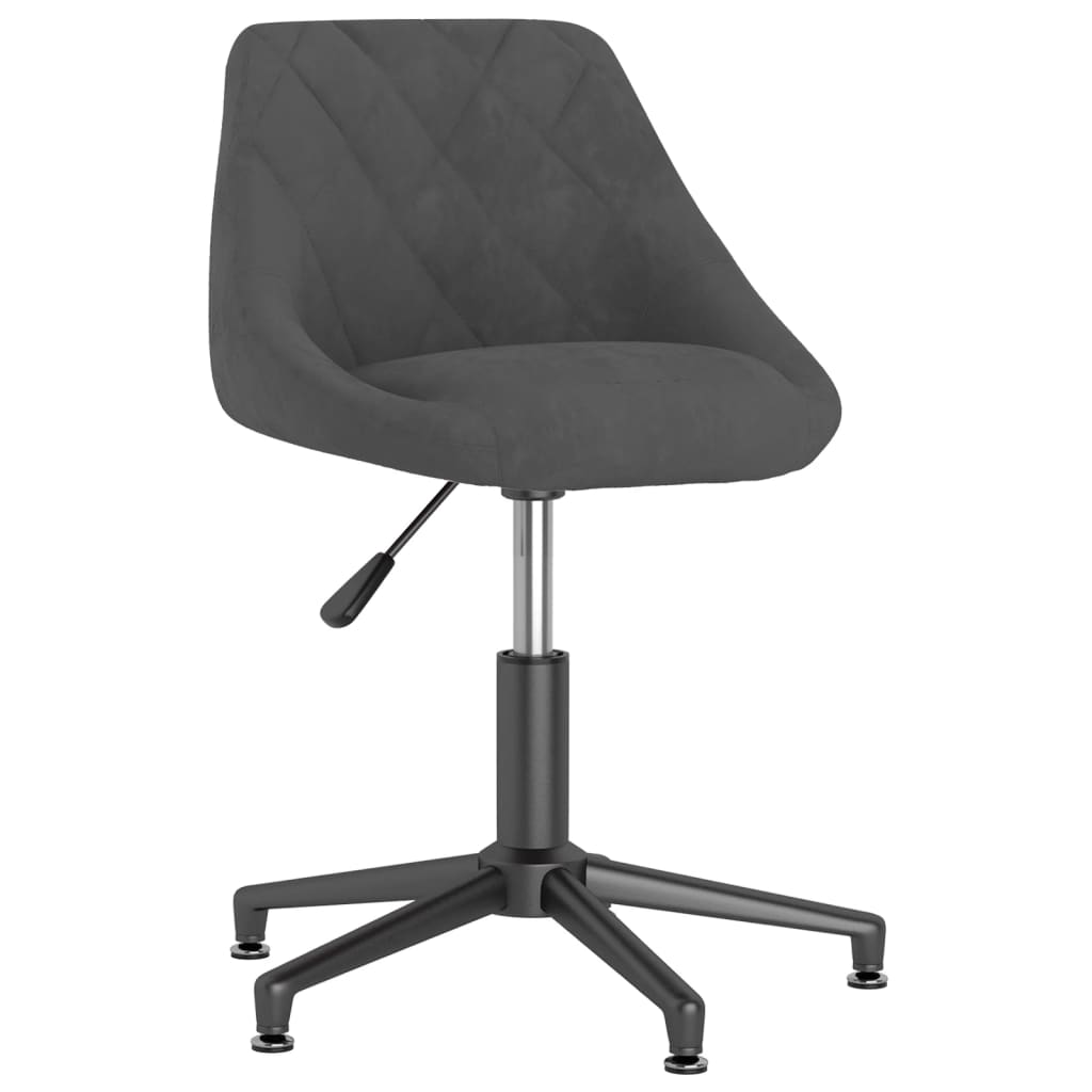 Esszimmerstühle 2 Stk. Drehbar Dunkelgrau Samt