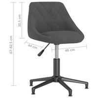 Thumbnail for Esszimmerstühle 2 Stk. Drehbar Dunkelgrau Samt