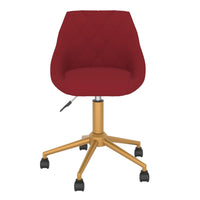 Thumbnail for Esszimmerstühle 2 Stk. Drehbar Weinrot Samt