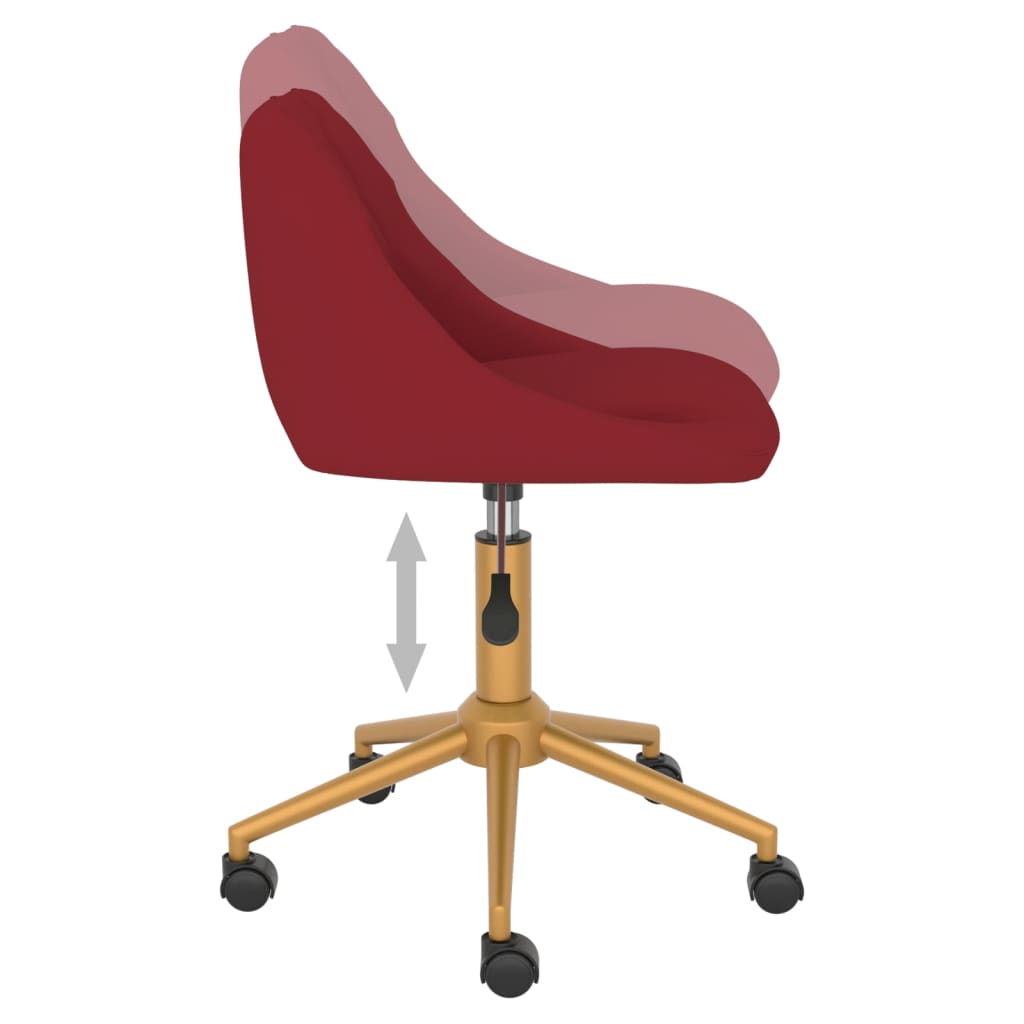 Esszimmerstühle 2 Stk. Drehbar Weinrot Samt