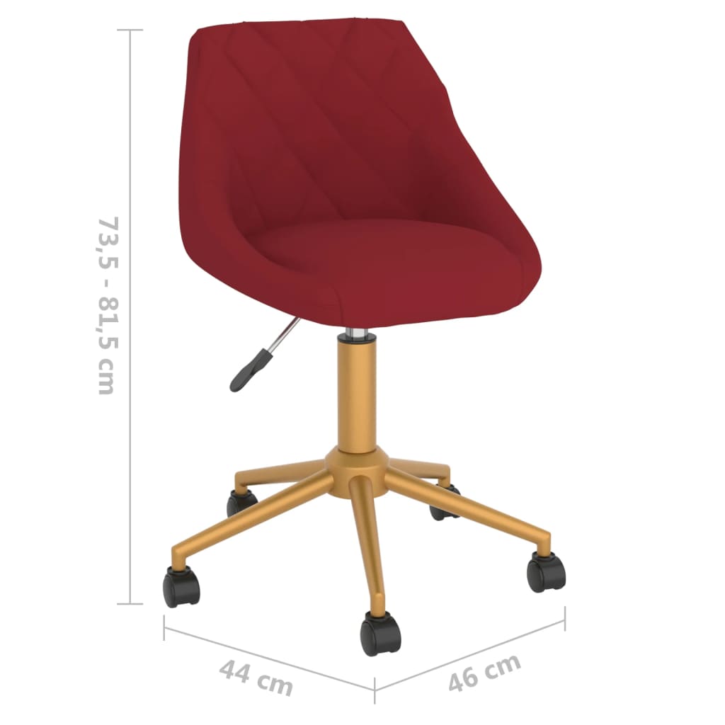 Esszimmerstühle 2 Stk. Drehbar Weinrot Samt