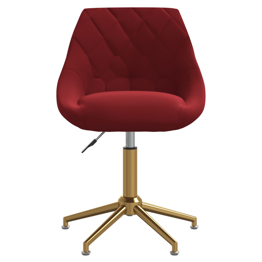 Esszimmerstuhl Drehbar Weinrot Samt