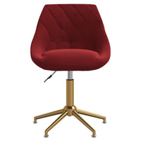 Thumbnail for Esszimmerstuhl Drehbar Weinrot Samt