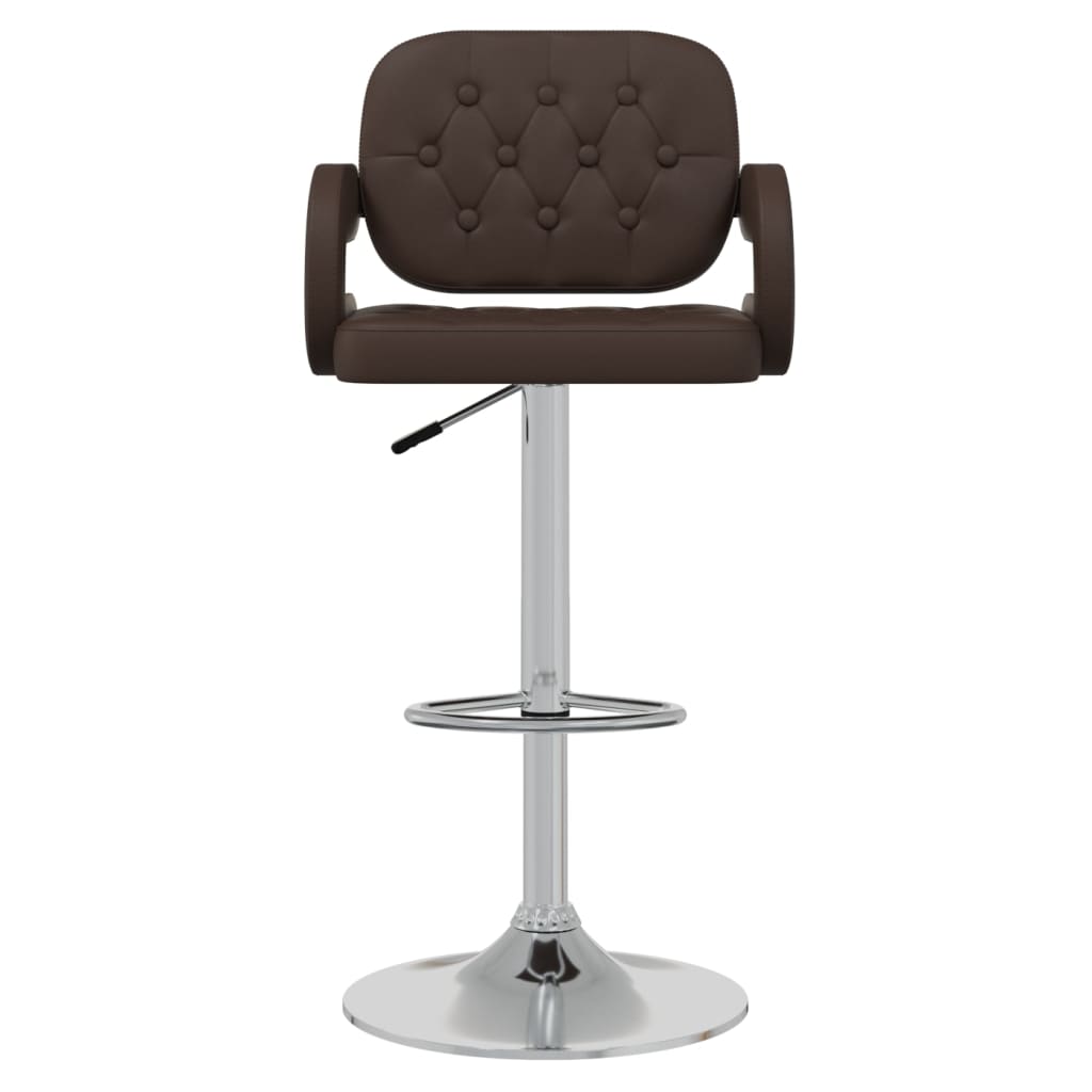Barhocker 2 Stk. Braun Kunstleder