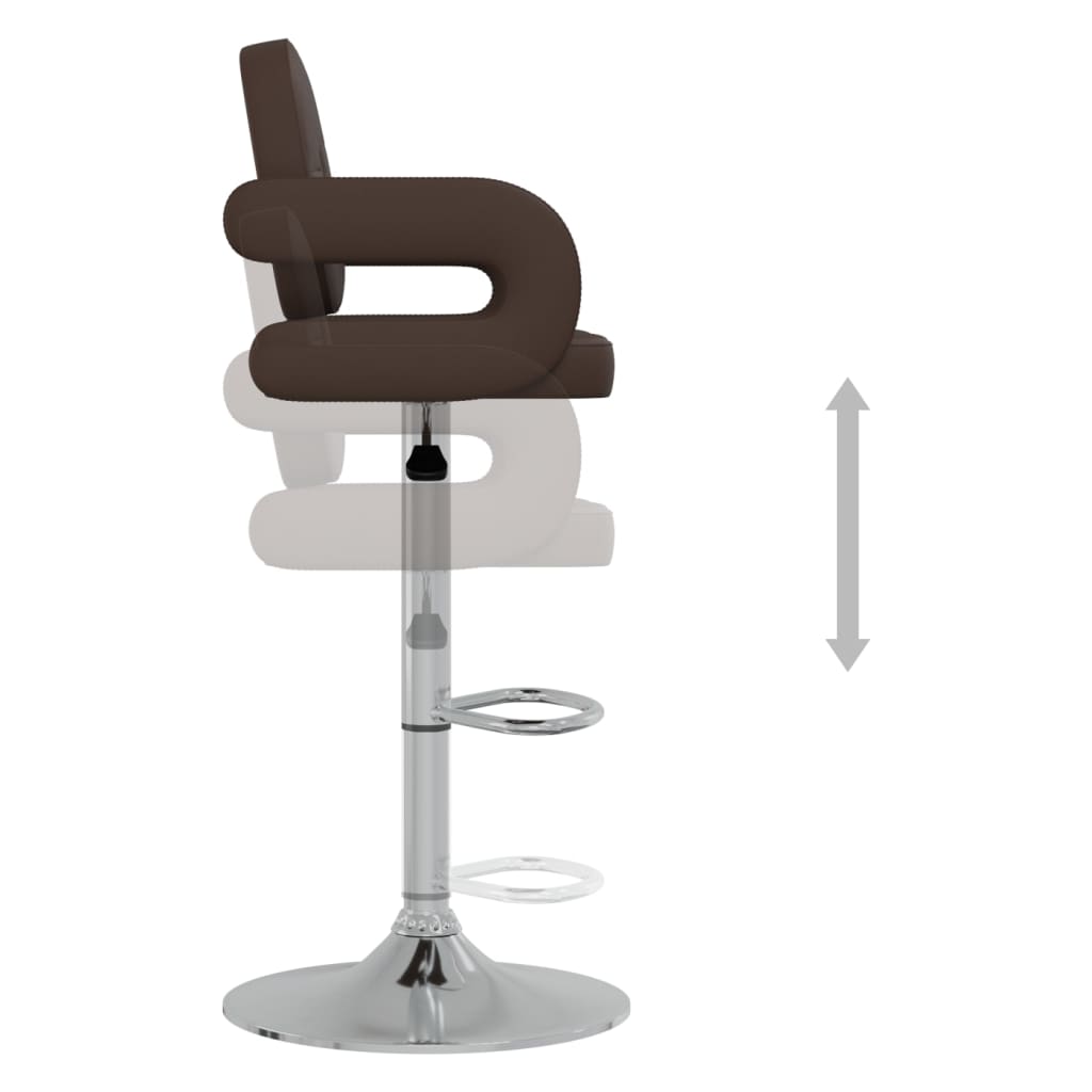 Barhocker 2 Stk. Braun Kunstleder