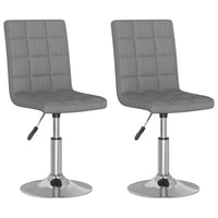 Thumbnail for Esszimmerstühle 2 Stk. Drehbar Hellgrau Stoff