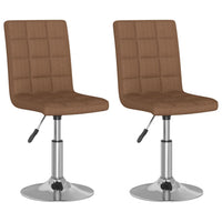 Thumbnail for Esszimmerstühle 2 Stk. Drehbar Braun Stoff