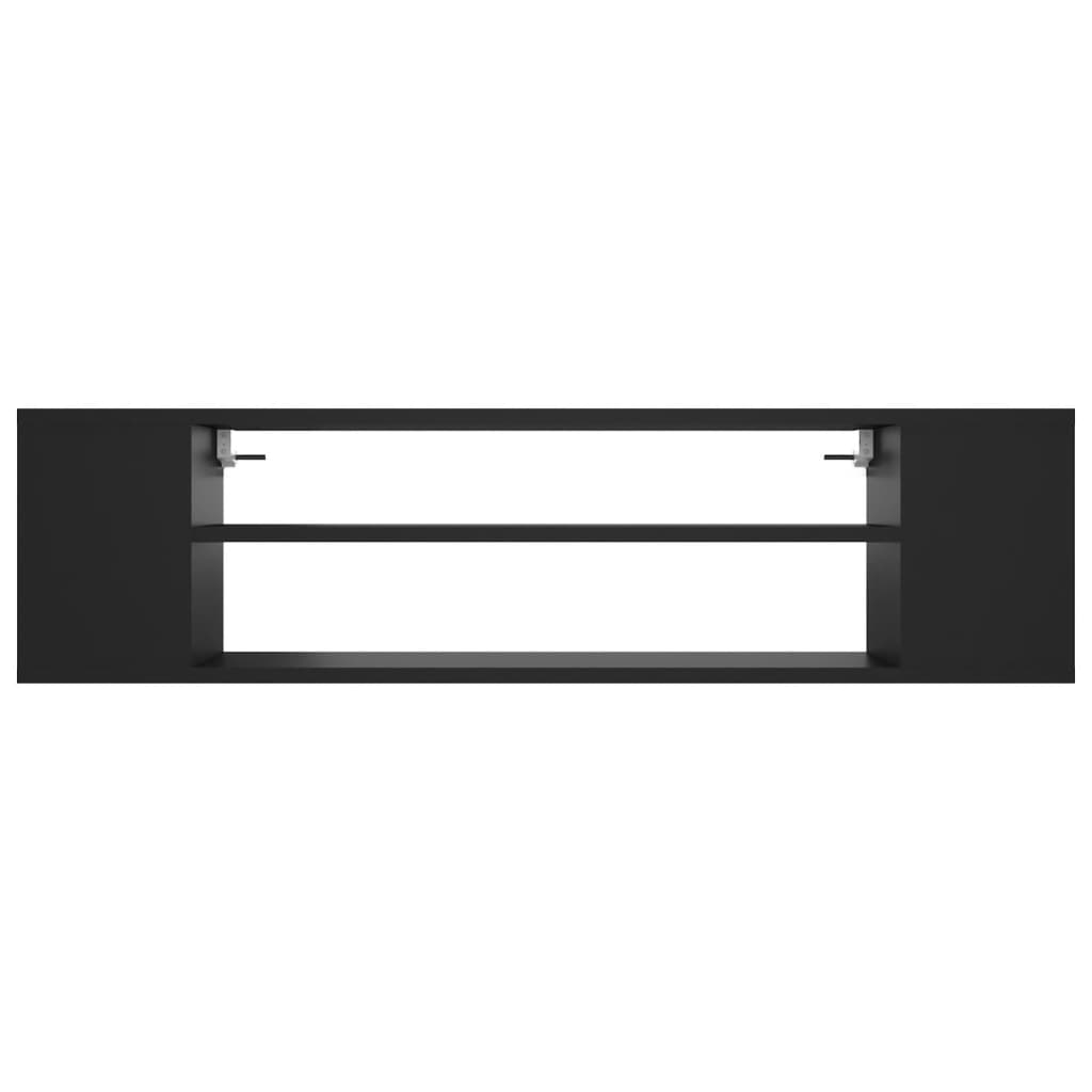 TV-Hängeschrank Schwarz 100x30x26,5 cm Holzwerkstoff