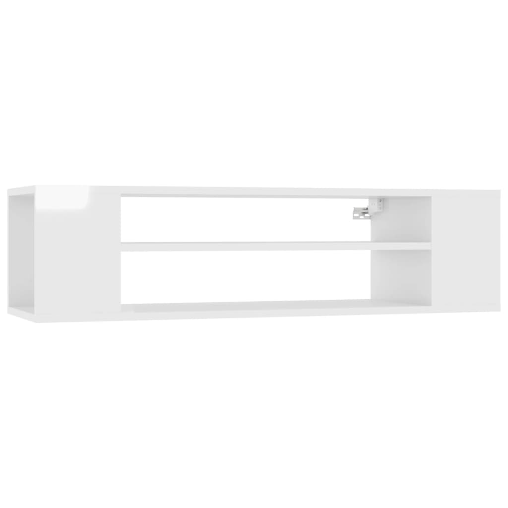 TV-Hängeschrank Hochglanz-Weiß 100x30x26,5 cm Holzwerkstoff