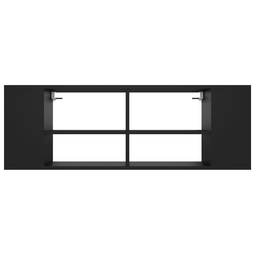 TV-Wandschrank Schwarz 102x35x35 cm Holzwerkstoff