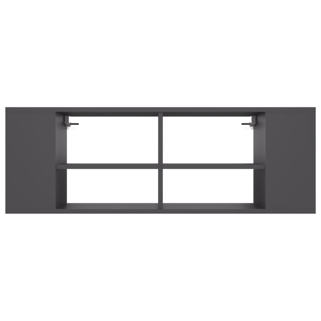 TV-Wandschrank Grau 102x35x35 cm Holzwerkstoff
