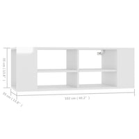 Thumbnail for TV-Wandschrank Hochglanz-Weiß 102x35x35 cm Holzwerkstoff