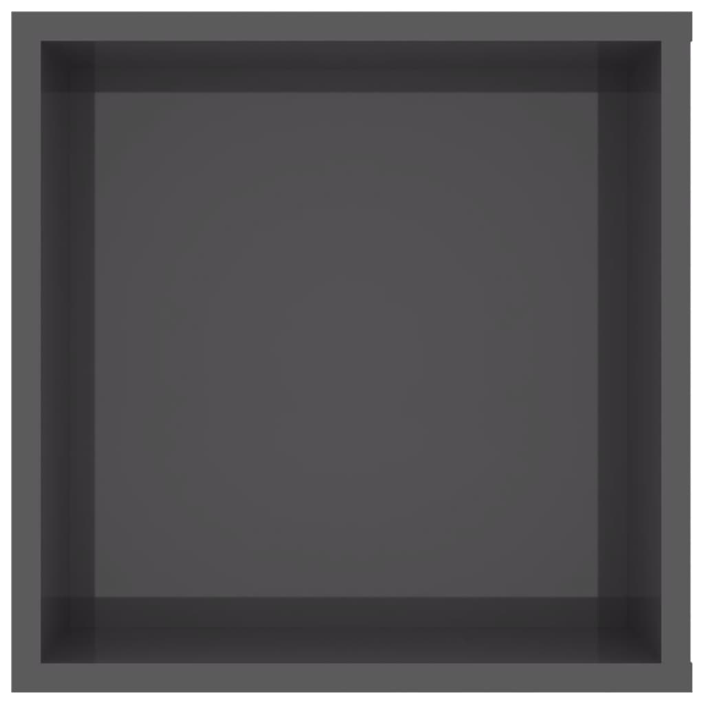 TV-Wandschrank Hochglanz-Grau 102x35x35 cm Holzwerkstoff