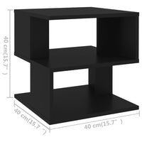 Thumbnail for Beistelltisch Schwarz 40x40x40 cm Holzwerkstoff