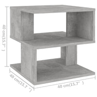 Thumbnail for Beistelltisch Betongrau 40x40x40 cm Holzwerkstoff