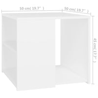 Thumbnail for Beistelltisch Weiß 50x50x45 cm Holzwerkstoff