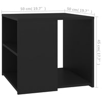 Thumbnail for Beistelltisch Schwarz 50x50x45 cm Holzwerkstoff