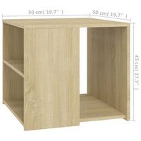 Thumbnail for Beistelltisch Sonoma-Eiche 50x50x45 cm Holzwerkstoff