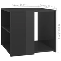 Thumbnail for Beistelltisch Hochglanz-Grau 50x50x45 cm Holzwerkstoff