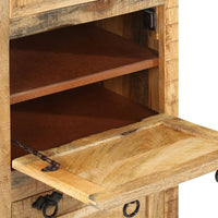 Thumbnail for Schuhschrank mit Schublade 4 Fächer Massives Raues Mangoholz
