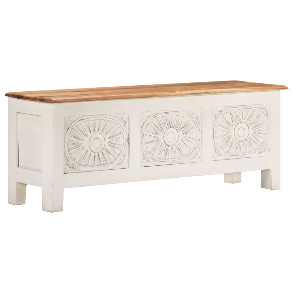 Truhe 110x30x40 cm Massivholz Akazie