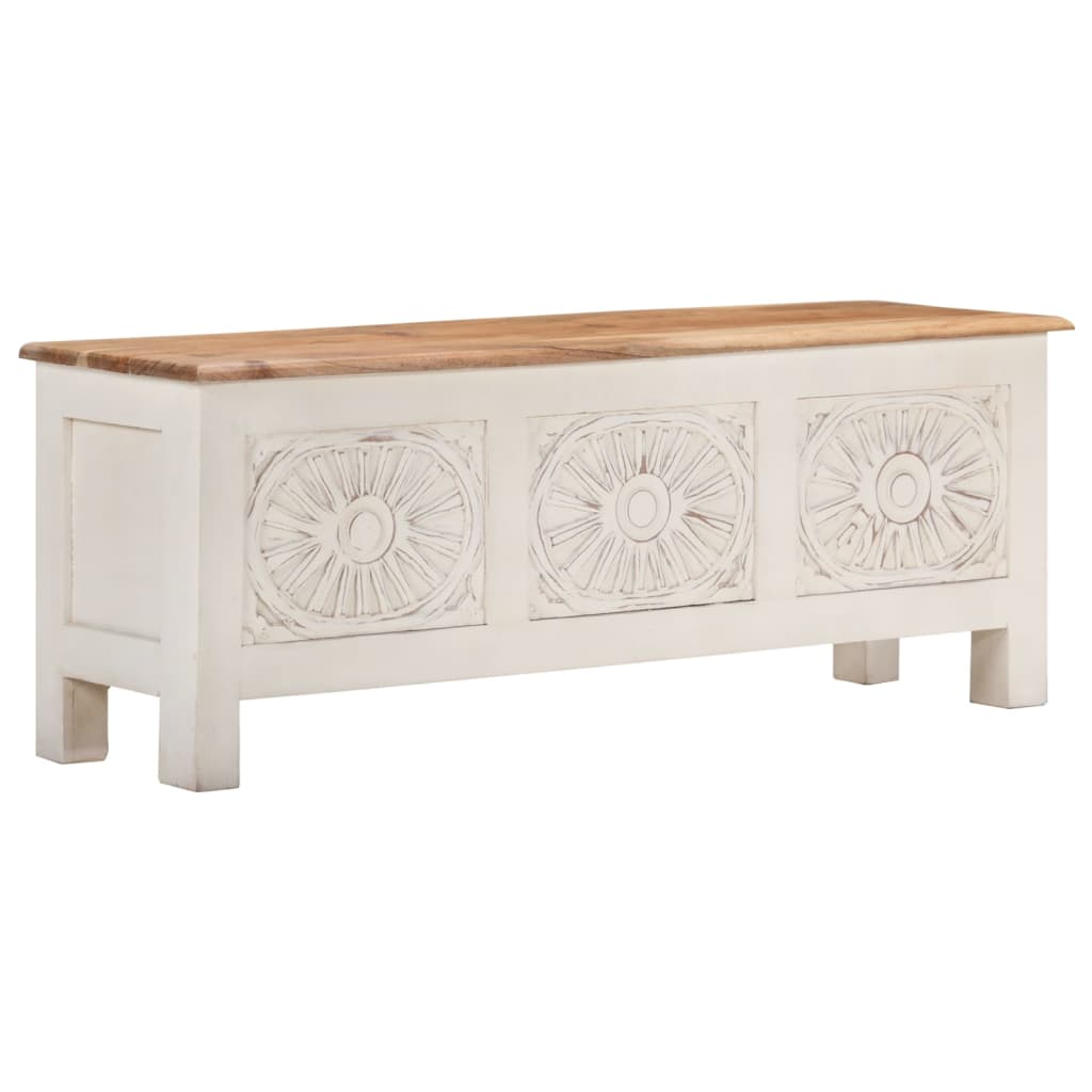 Truhe 110x30x40 cm Massivholz Akazie