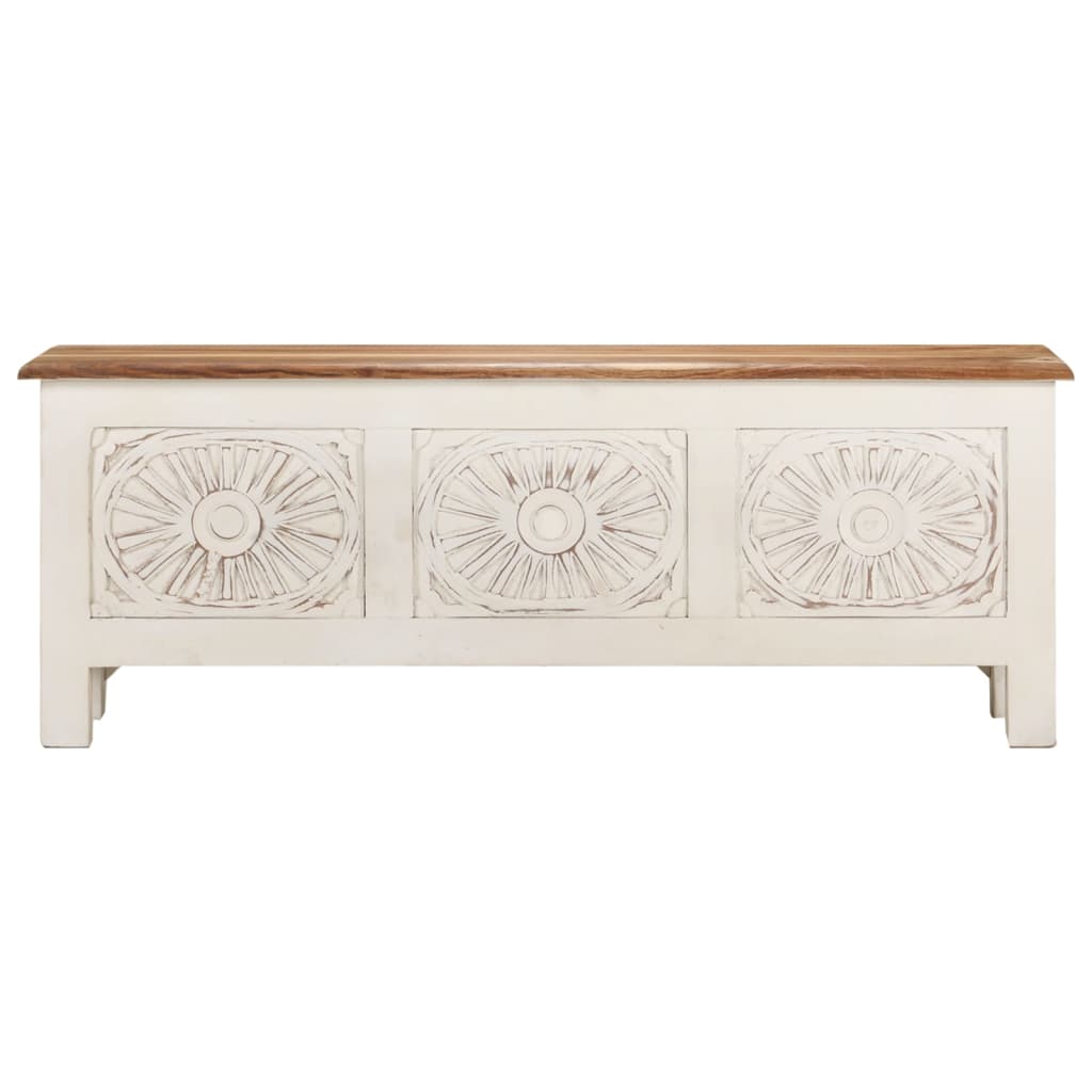 Truhe 110x30x40 cm Massivholz Akazie