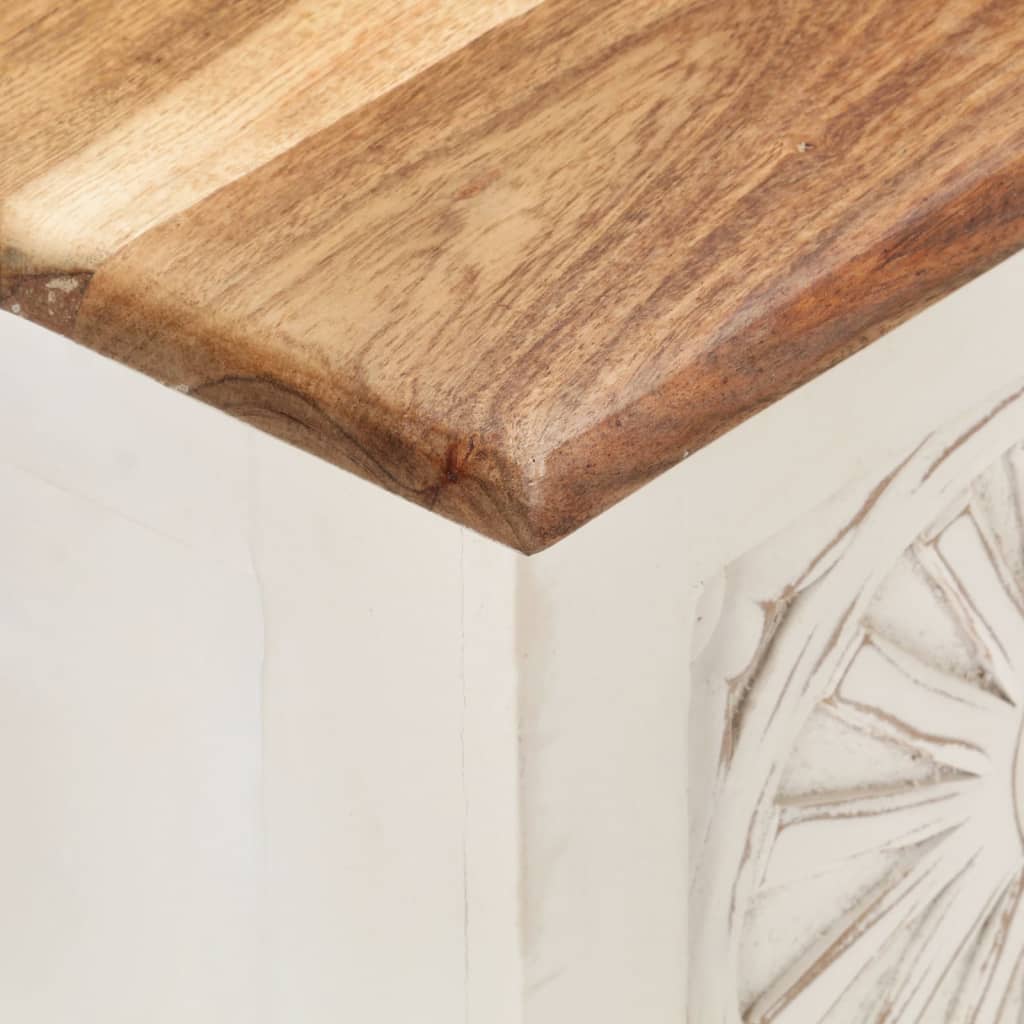 Truhe 110x30x40 cm Massivholz Akazie