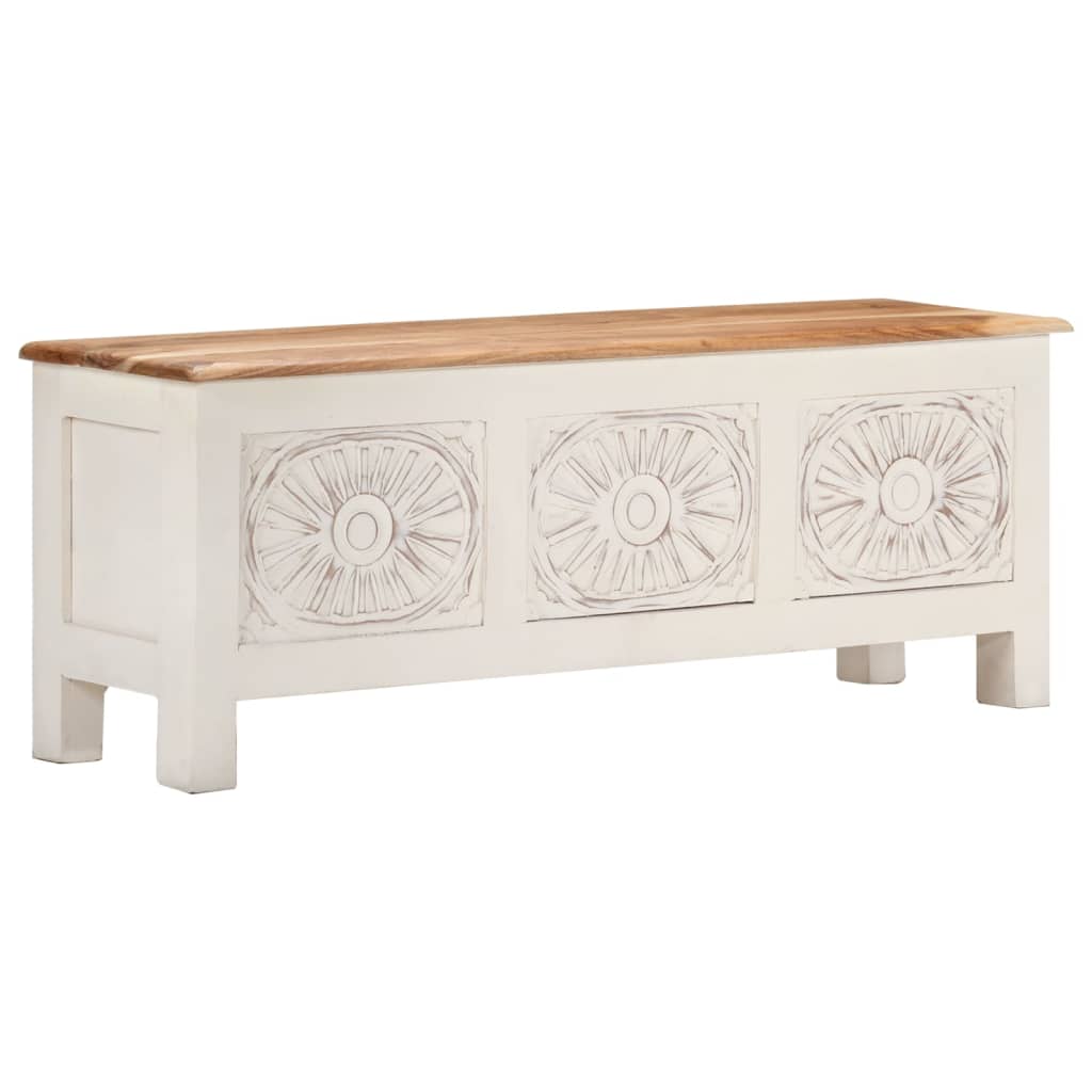 Truhe 110x30x40 cm Massivholz Akazie