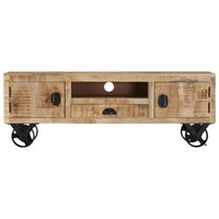 Thumbnail for TV-Schrank mit Rädern 110x30x37 cm Massivholz Mango
