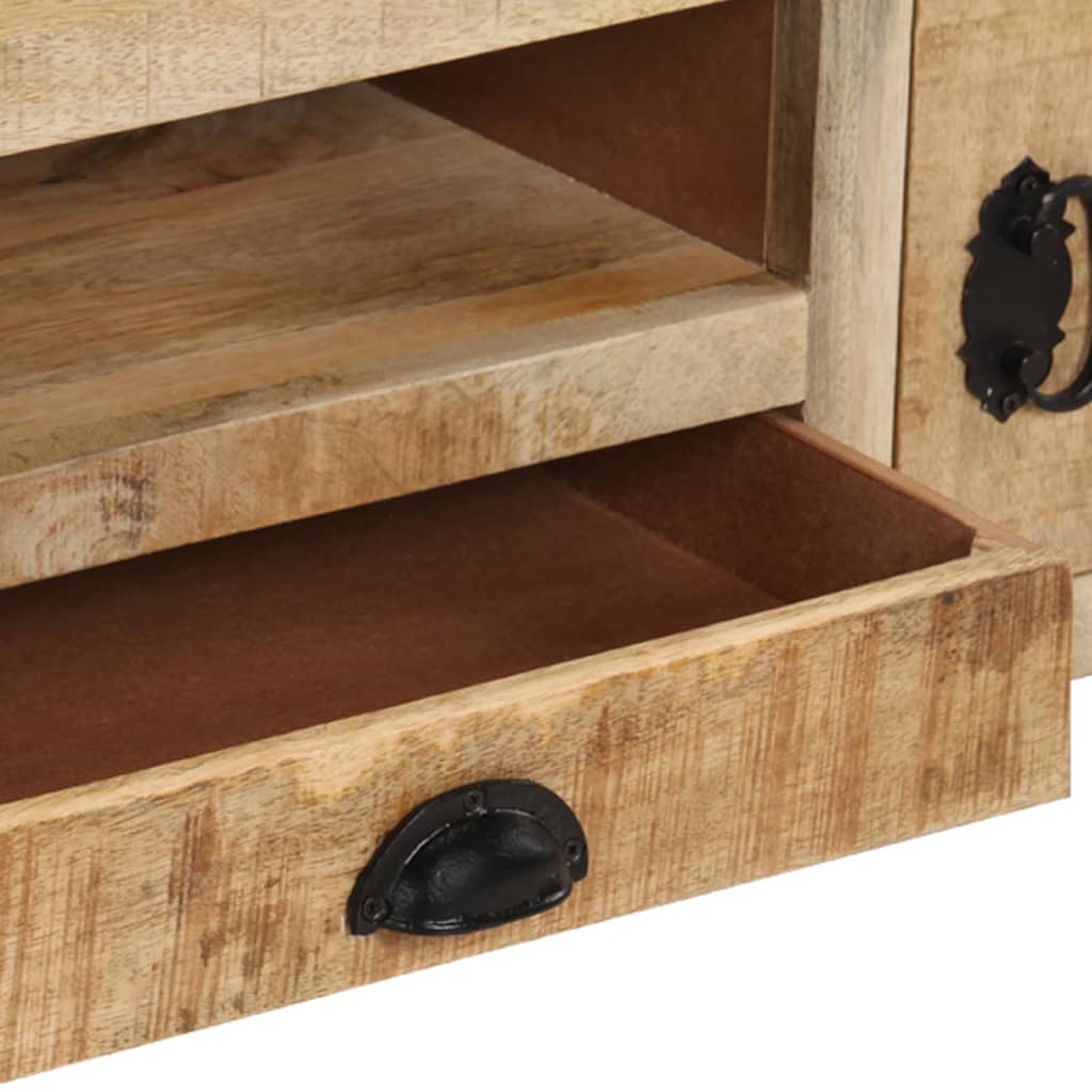 TV-Schrank mit Rädern 110x30x37 cm Massivholz Mango