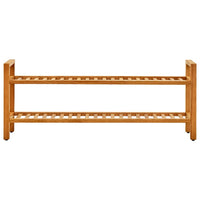 Thumbnail for Schuhregal mit 2 Etagen 100x27x40 cm Massivholz Eiche