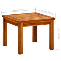 Thumbnail for Garten-Couchtisch 45x45x36 cm Massivholz Akazie