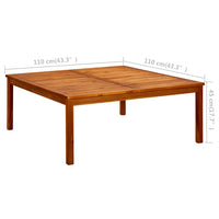 Thumbnail for Garten-Couchtisch 110x110x45 cm Massivholz Akazie