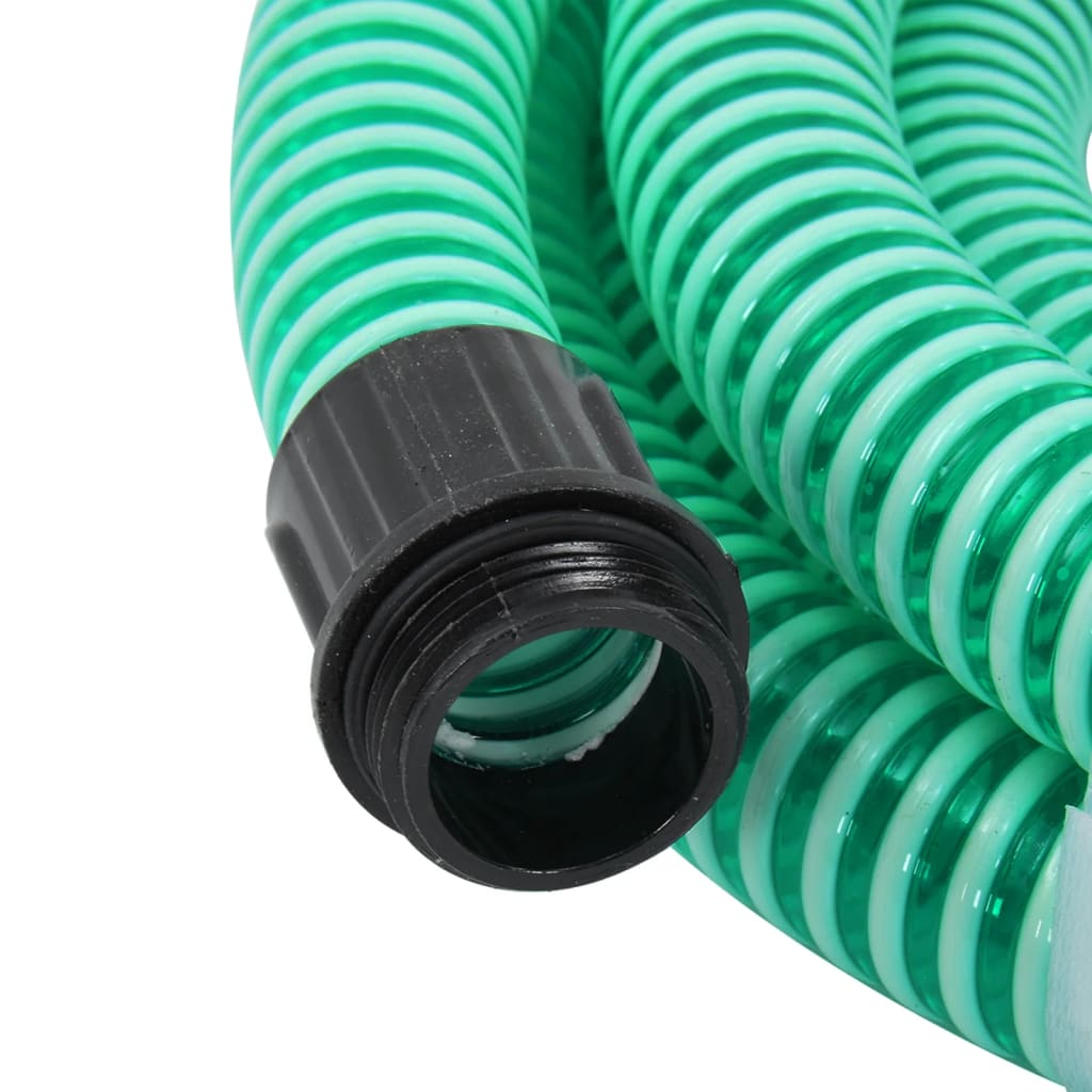 Saugschlauch mit Messing-Anschlüssen 3 m 25 mm Grün