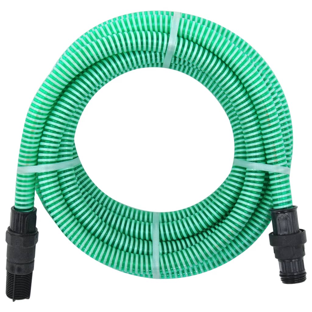 Saugschlauch mit PVC-Anschlüssen 4 m 22 mm Grün
