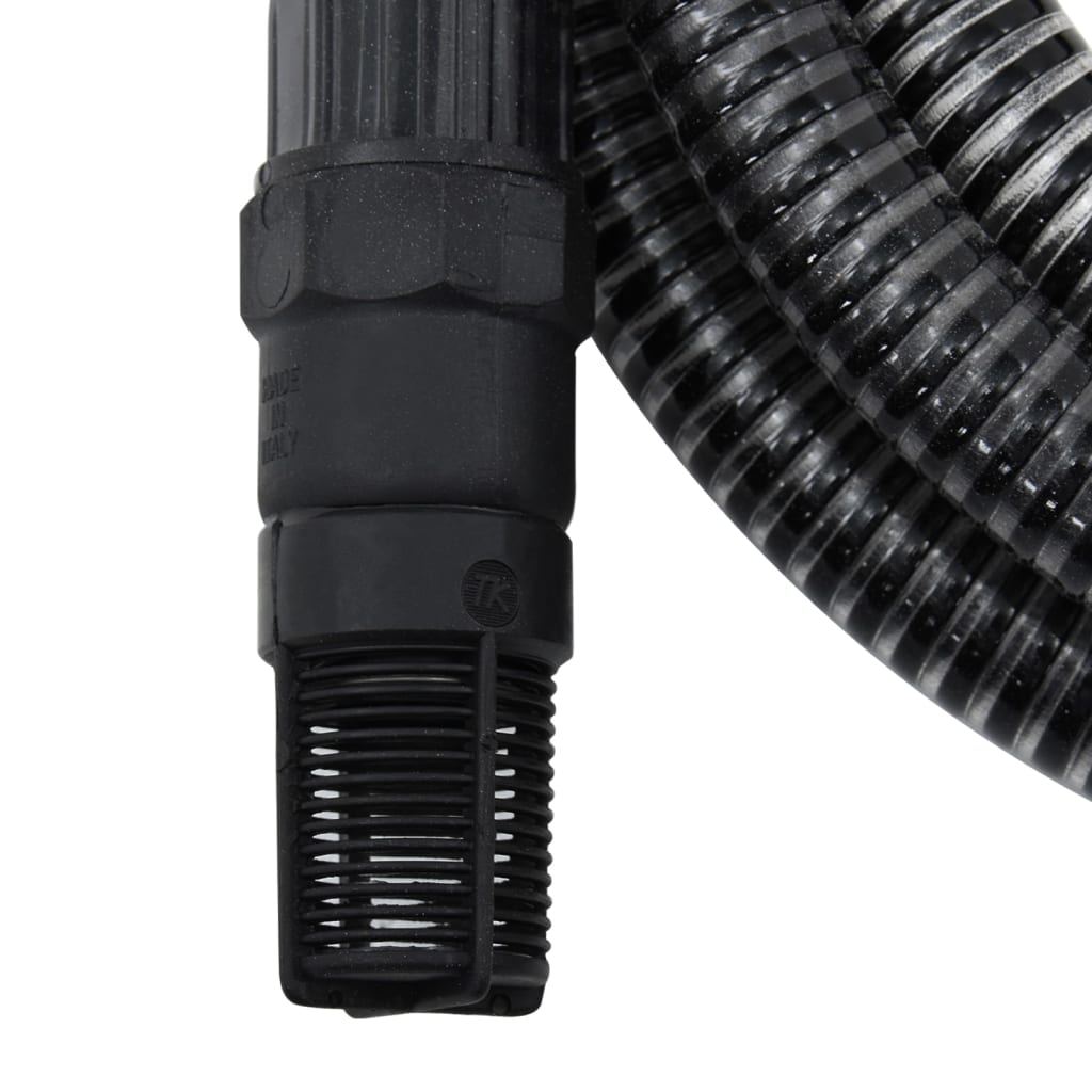 Saugschlauch mit PVC-Anschlüssen 10 m 22 mm Schwarz