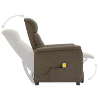Thumbnail for Elektrischer Massagesessel Taupe Wildleder-Optik