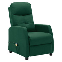 Thumbnail for Elektrischer Massagesessel Dunkelgrün Stoff