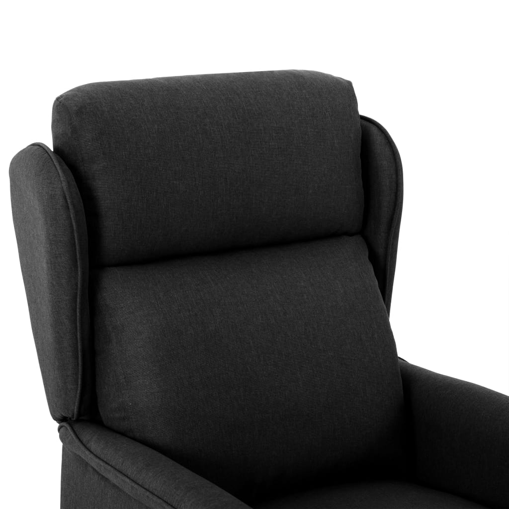 Elektrischer Relaxsessel Schwarz Stoff