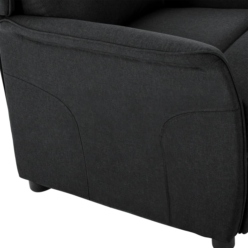 Elektrischer Relaxsessel Schwarz Stoff