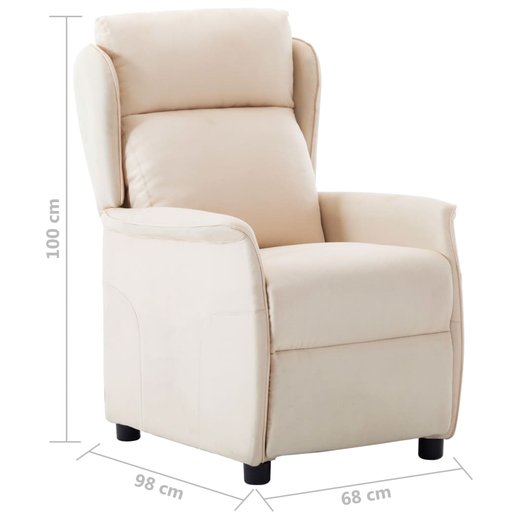 Elektrischer Relaxsessel Creme Stoff