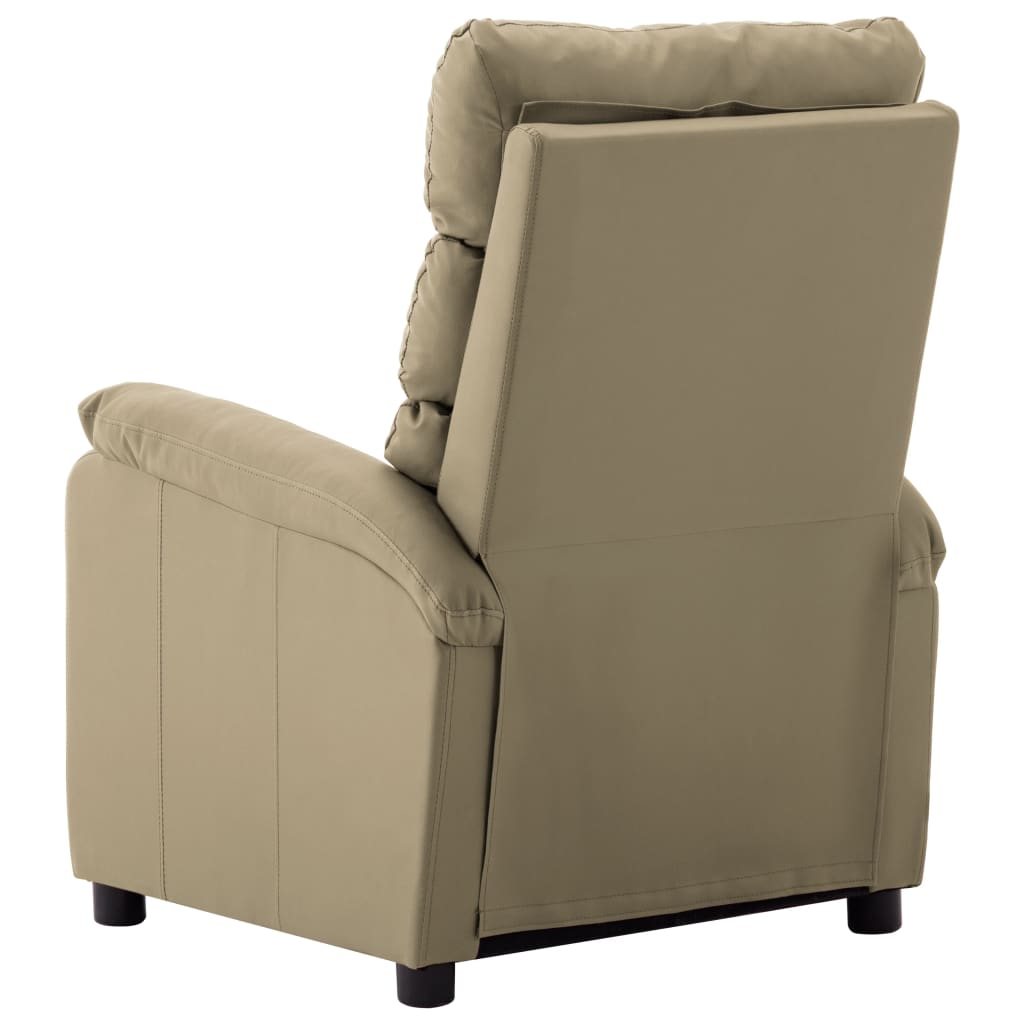 Elektrischer Massagesessel Cappuccino-Braun Kunstleder