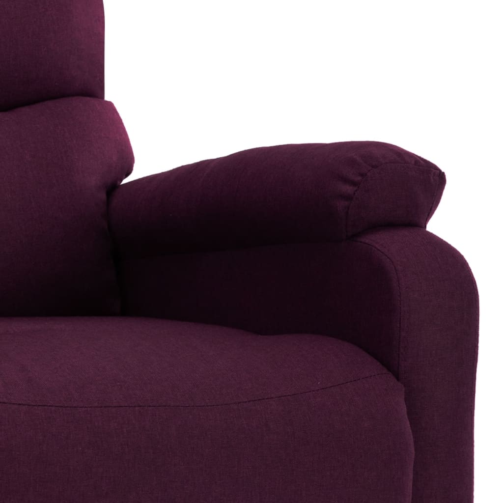 Elektrischer Massagesessel Lila Stoff