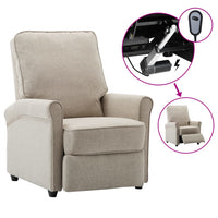 Thumbnail for Elektrischer TV-Sessel Creme Stoff