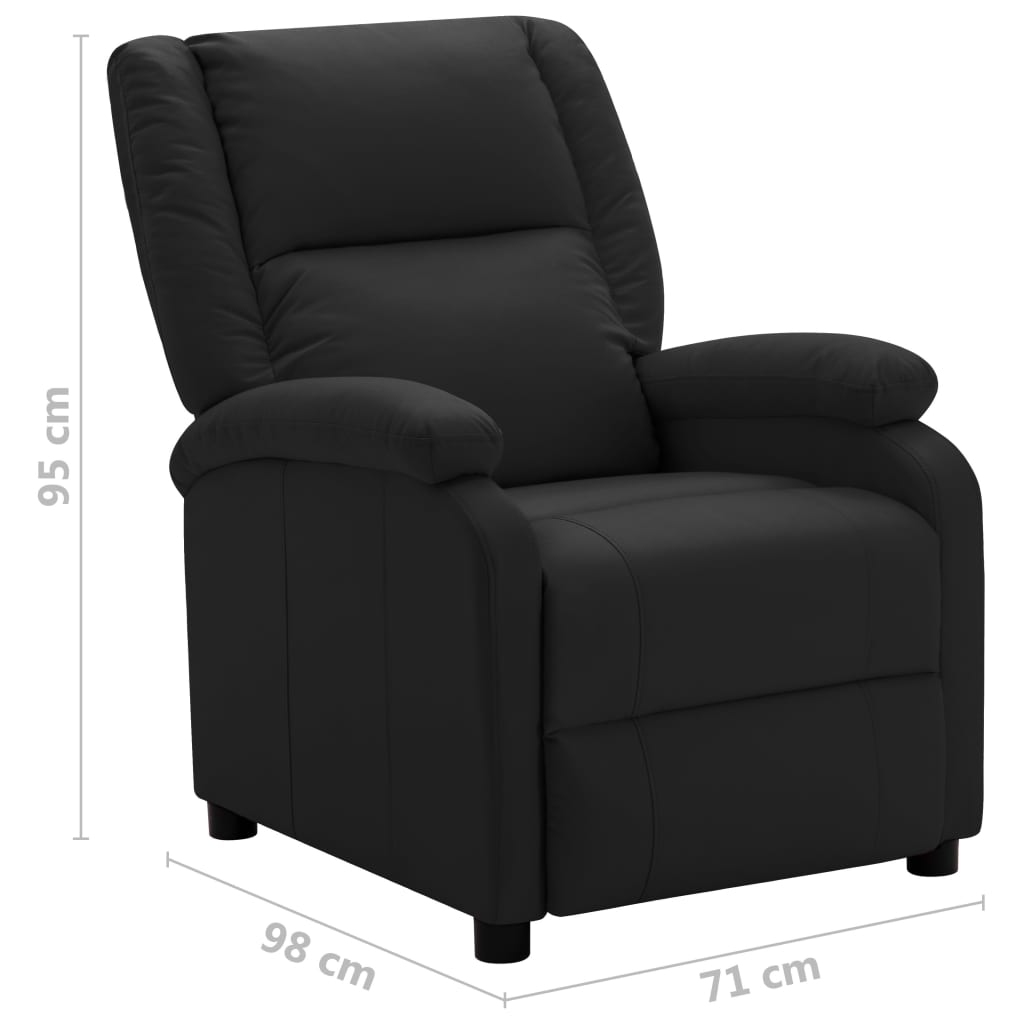 Elektrischer TV-Sessel Schwarz Kunstleder
